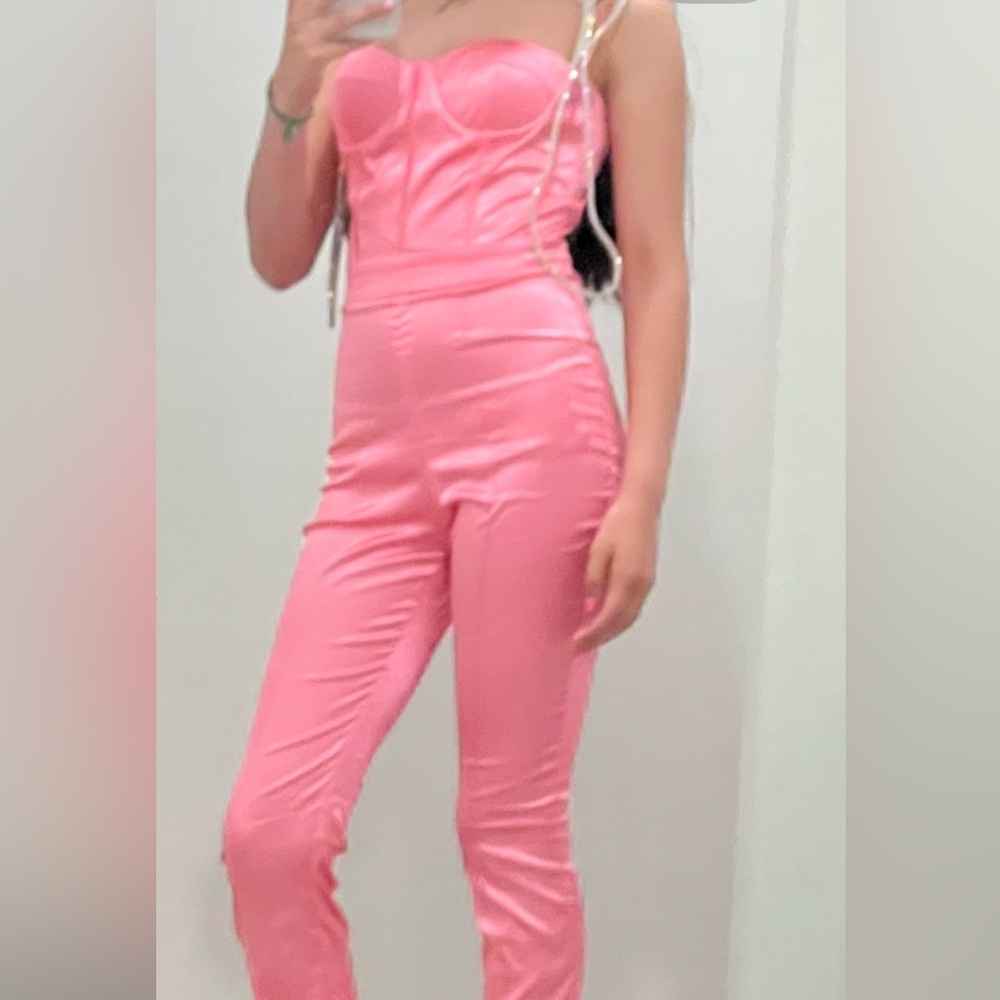 Barbie Pink Satin Corset Jumpsuit – Size Small (4)
